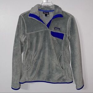 Patagonia Re-tool Grey Snap-T Fleece Pullover
